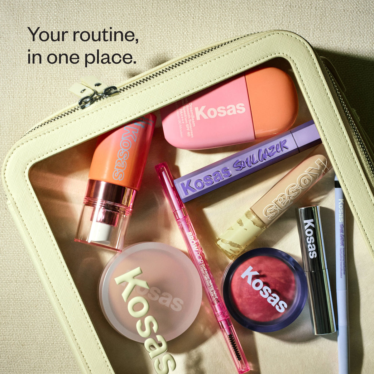 Kosas Yellow Vanity Case